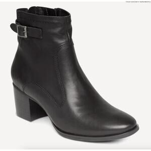 Aetrex Rubi Arch Support Leather Ankle Boot | Women's 38 EU (7.5-8 US), Black